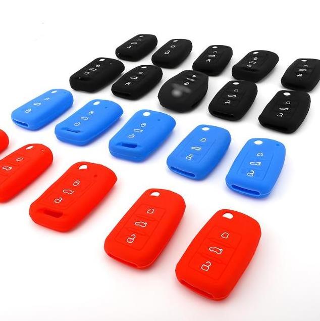 Professional customized 2 Button 3 button Rubber Key Cover Cap Case Silicone Car Key Cover