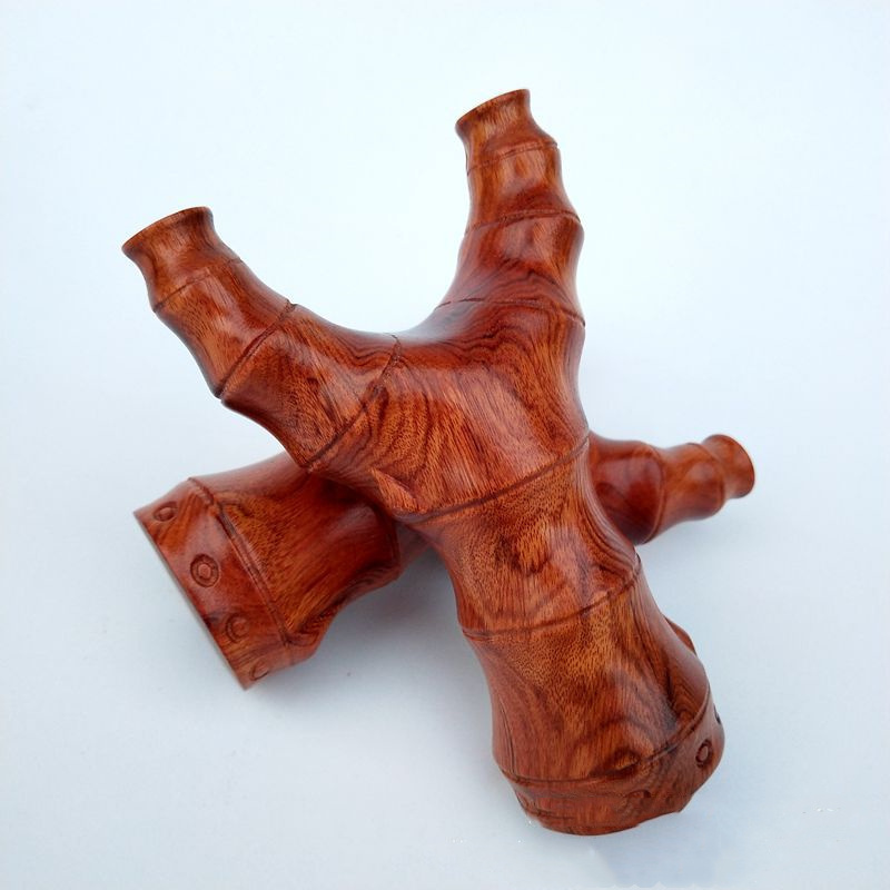 Desert Iron Bamboo Three-Dimensional Carving Monolithic Solid Wood Flat Rubber Band Outdoor Toy Slingshot Outdoor Games