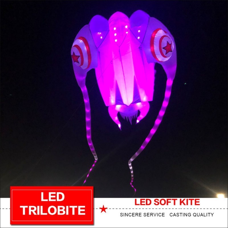 High Quality Exquisite Luminous Trilobite Luminous Kite Large Kite Umbrella Cloth Outdoor Leisure Entertainment