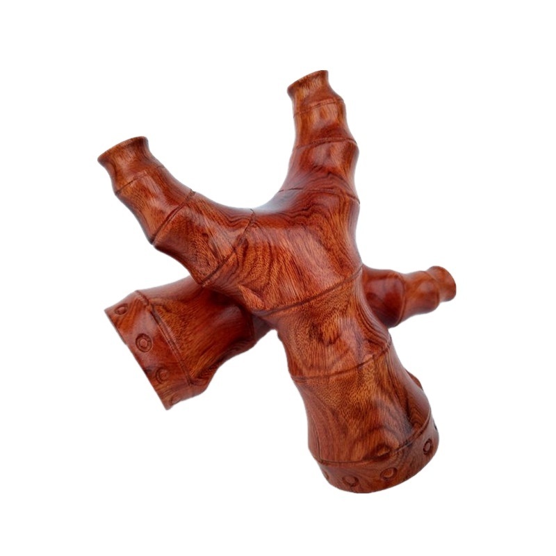 Desert Iron Bamboo Three-Dimensional Carving Monolithic Solid Wood Flat Rubber Band Outdoor Toy Slingshot Outdoor Games