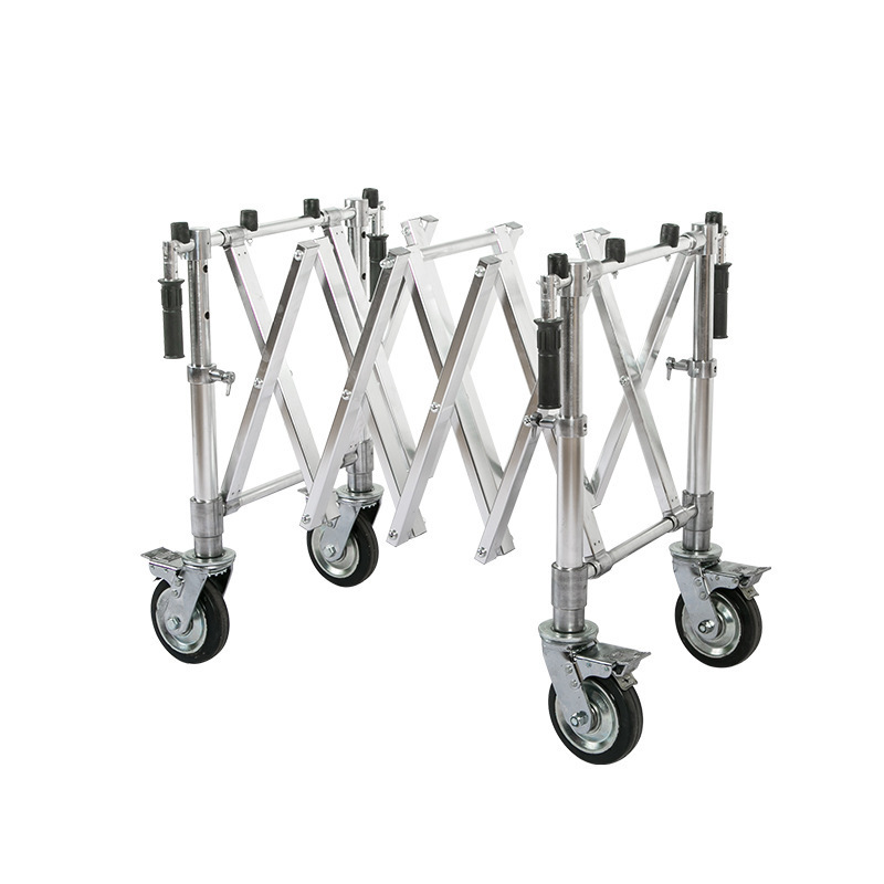 Roundfin aluminum coffin trolley coffin stretcher casket cart funeral trolley