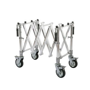 Roundfin aluminum coffin trolley coffin stretcher casket cart funeral trolley