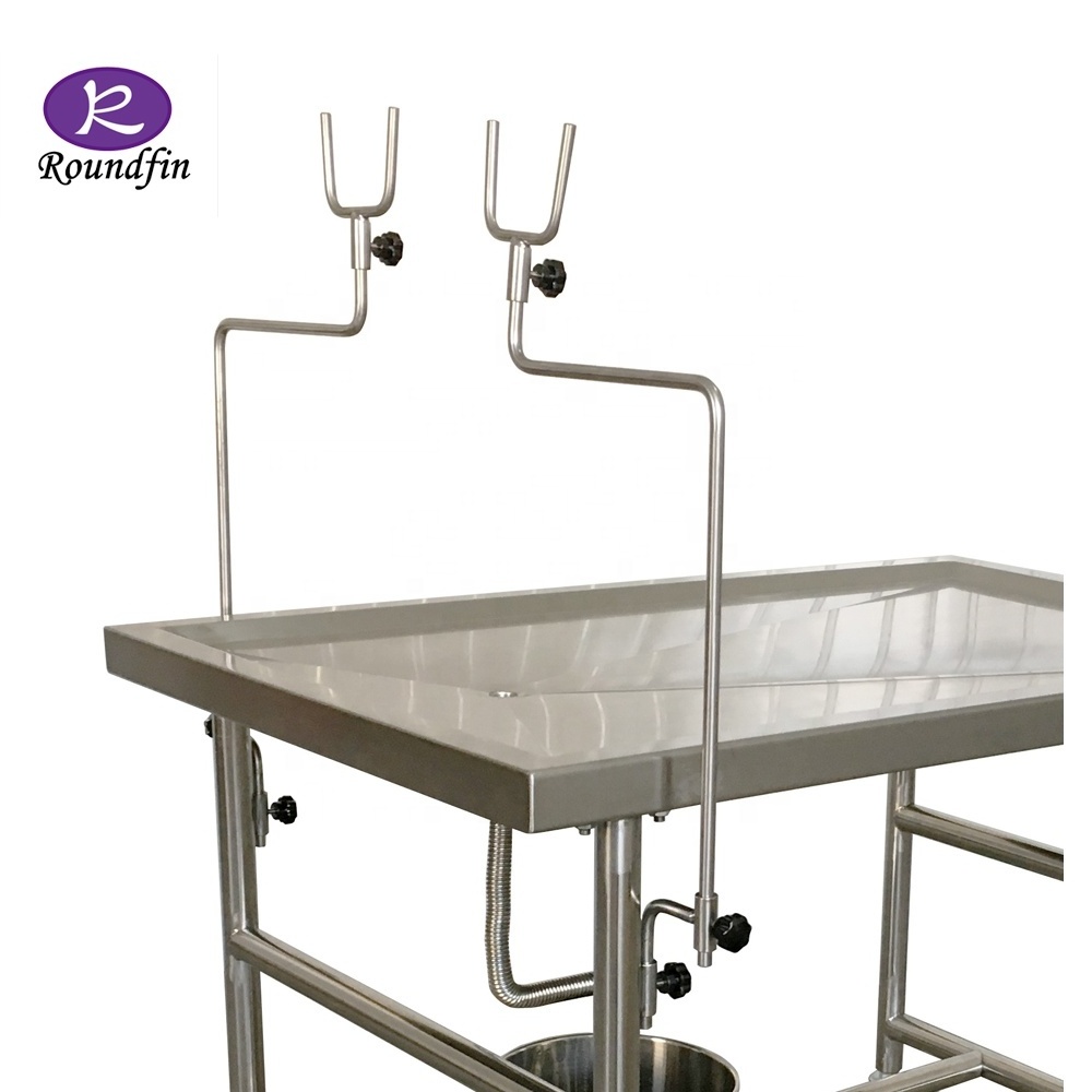 Stainless steel autopsy mortuary operating table morgue equipments small dissecting table