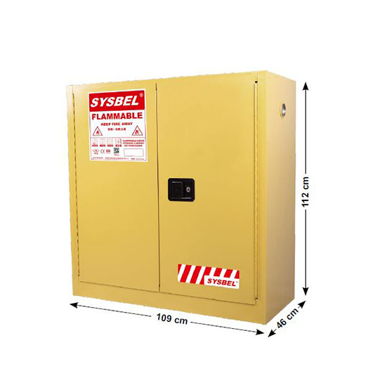 SYSBEL FM Certificate 45 Gallon Safety Storage Cabinet for Flammables Flammable Storage Safety Cabinet