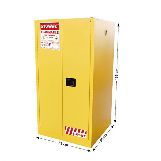 SYSBEL FM Certificate 45 Gallon Safety Storage Cabinet for Flammables Flammable Storage Safety Cabinet