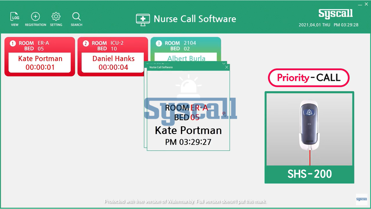 Factory Latest Syscall Medical Hospital Nurse Call System Wireless Medical Nurse Call System Software