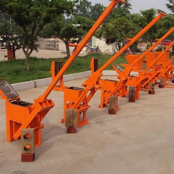 QMR2-40 soil block mud  interlocking clay brick making machine manul for earth brick making machine