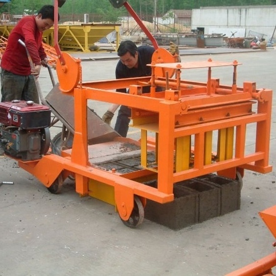 QM4-45 Mobile Concrete Paving Stone Making Machine Manual Hollow Cement Brick Making Machine Lowest Price