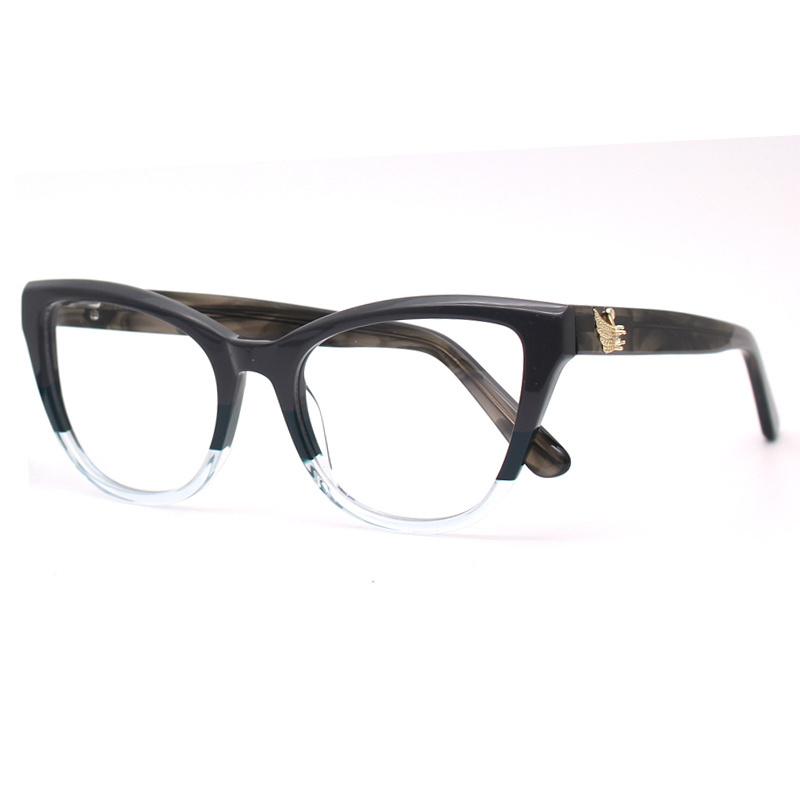 Italian eyewear brand acetate frame with swan diamond accessories women fashion glasses