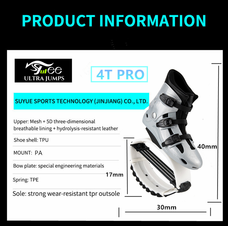 SYJ4 New Botas Kangaroo Jumping Shoes Adult 4T Pro Stilts Anti-Gravity Running Boots Gym Indoor Fitness Body Sports Bounce Shoes