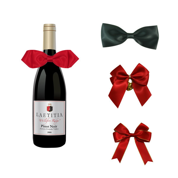 Wholesale Factory custom manufacture various Holiday wine bottle neck ribbon bows