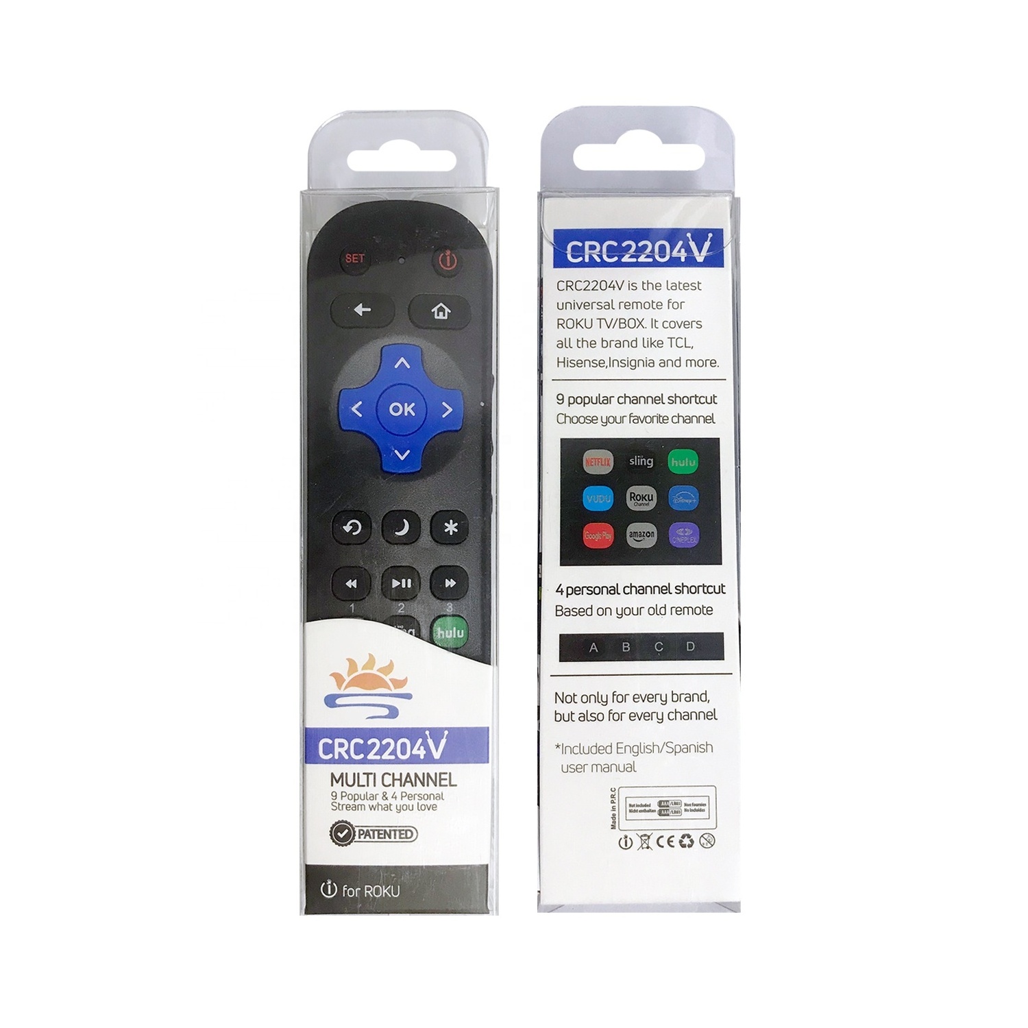 Replaced Remote Control for Roku TV for TCL /Hisense /Onn /Sharp /Element /Westinghouse /Philip /Insignia /JVC /RCA Roku Series