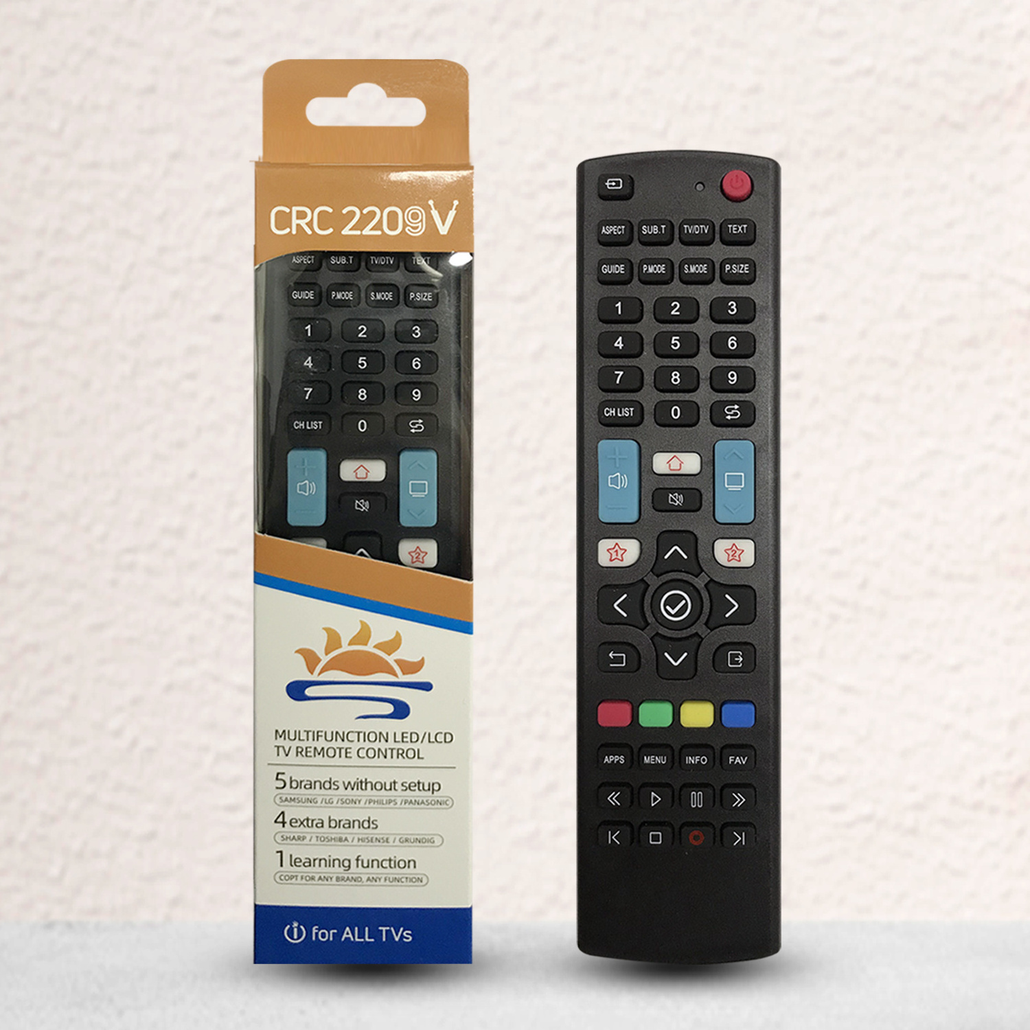 SYSTO CRC2209V Universal TV Remote control for 9 Brand with Learning Function