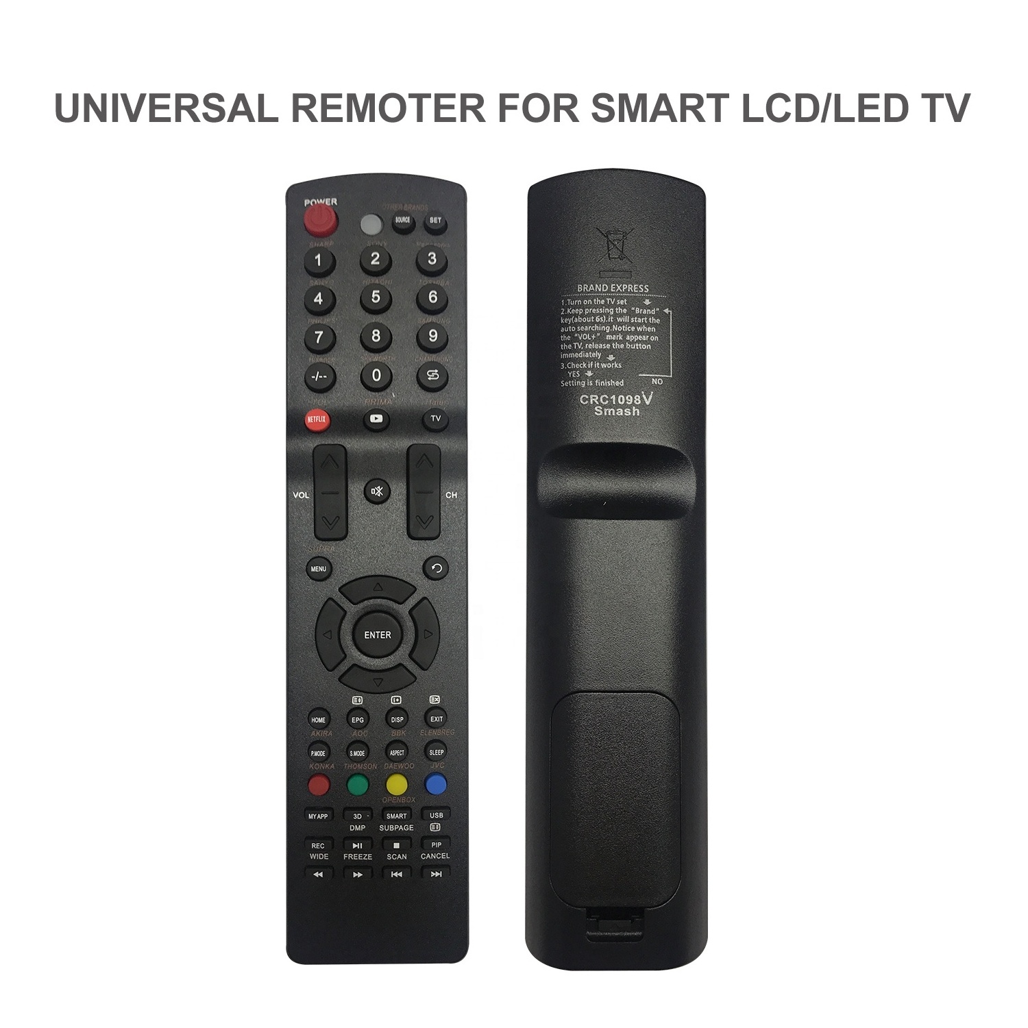 SYSTO TV Universal Remote Control for Samsung Sanyo Sony Hisense Insignia Sharp Panasoni Philip Toshiba Hitachi LG TVs