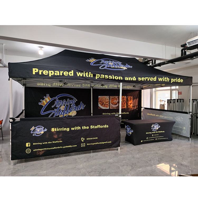 Sunshine custom logo barbecue pizza hamburg food market outdoor 10x20 canopy tent heavy duty trade show canopy tent