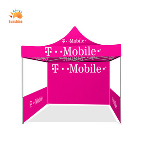 China Pink EZ Pop Up Tent Canopy 10x10 With Sidewalls Kit, Gazebo Tent For trade show advertising event