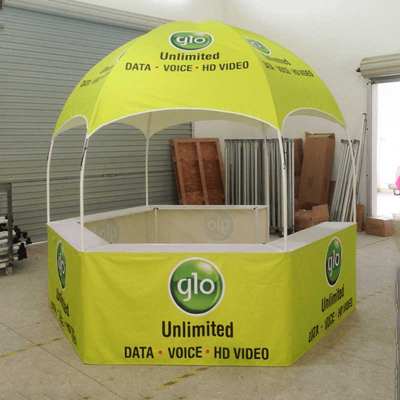 China hot sale Dome kiosk canopy tents trade show hexagon good quality promotional tent