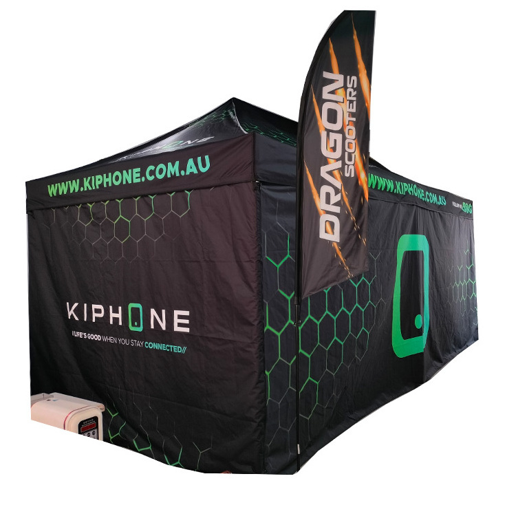 Sunshine Custom Pop Up Gazebo Full Side Walls Printed Canopy Tents Pop Up Waterproof Gazebo 3x6 Tent Outdoor