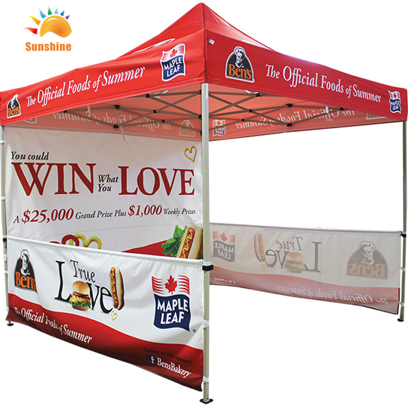 Sunshine CUSTOM trade show tent logo market outdoor food pizza bbq printing tent