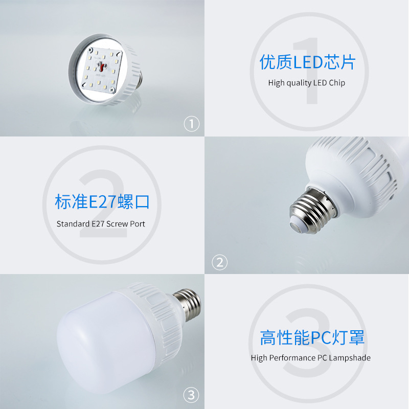 Supplier OEM Aluminum AC85-265V E27 B22 5w 10w 15w 20w 25w 32w 38w 50w LED T Bulbs