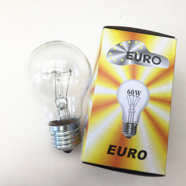 Shenyang factory 100 watt e27 b22 a55 a60 regular incandescent bulb crystal clear incandescent bulb