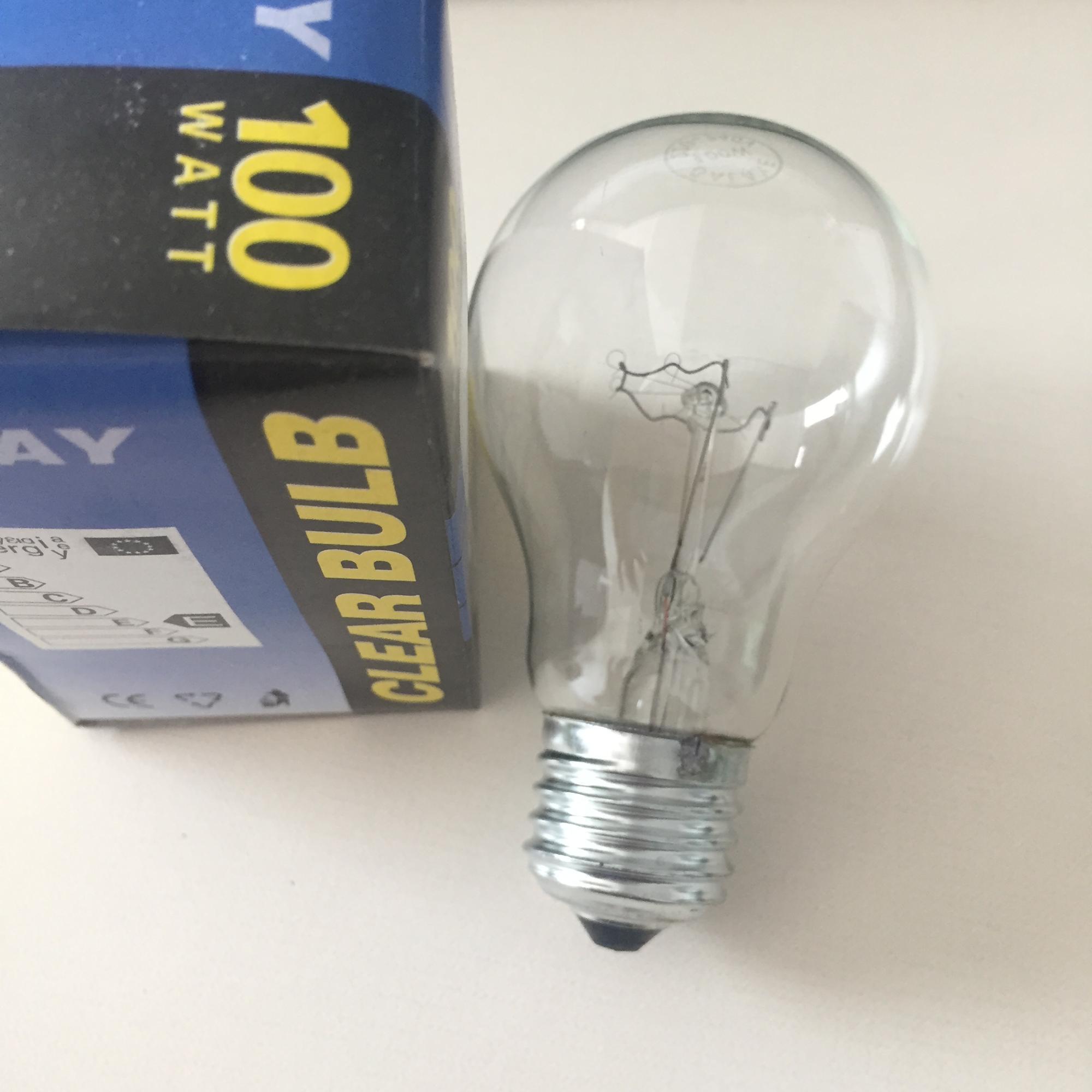 Shenyang factory 100 watt e27 b22 a55 a60 regular incandescent bulb crystal clear incandescent bulb