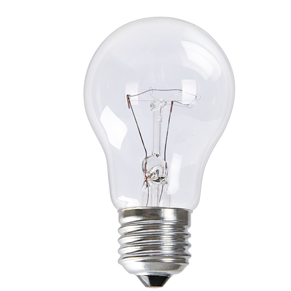 60w 100w Standard Household A55 E27 B22 (Medium) Base Crystal Clear Incandescent Rough Service Light Bulb