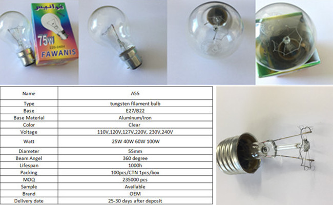 Bulb Lights incandescent lamp incandescent bulb 110v 60w quality guarantee light bulb bottle