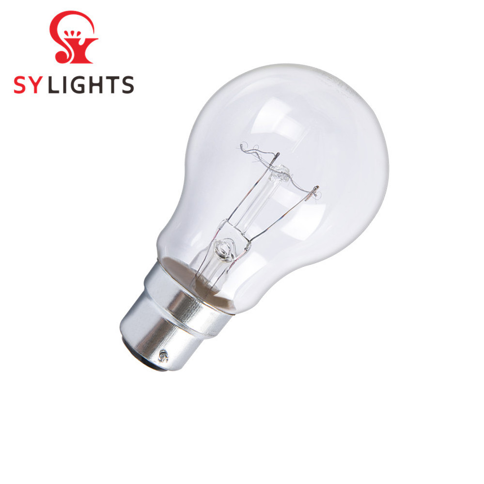 E27 lamp edison bulb clear A19 60w 100w 110v 220v tungsten light incandescent bulb