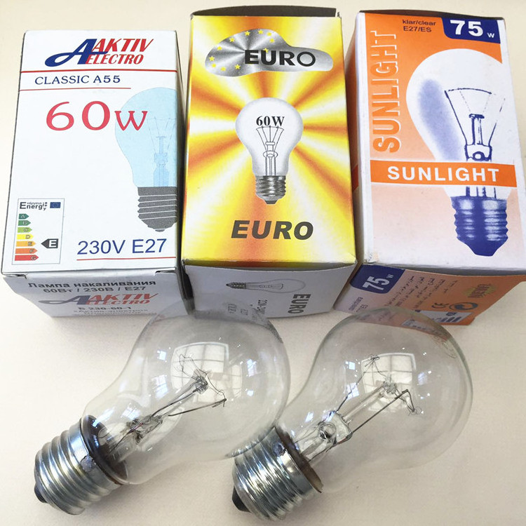 Chinese incandescent light bulb Long Life Bulbs 220V B22 E27 Clear/frosted bulb 60W 100W 200 WATT