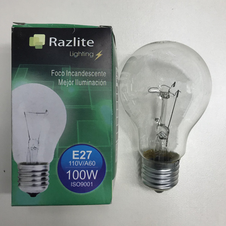 Cheapest price e27 100 watt incandescent bulb lamp 220v