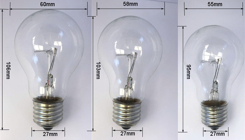 Incandescent bulb 100 W clear bulb edison lamp e27