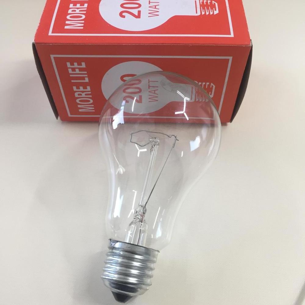 2024 Hot sale cheap price good quality 100w clear bulb price incandescent bulb 200W