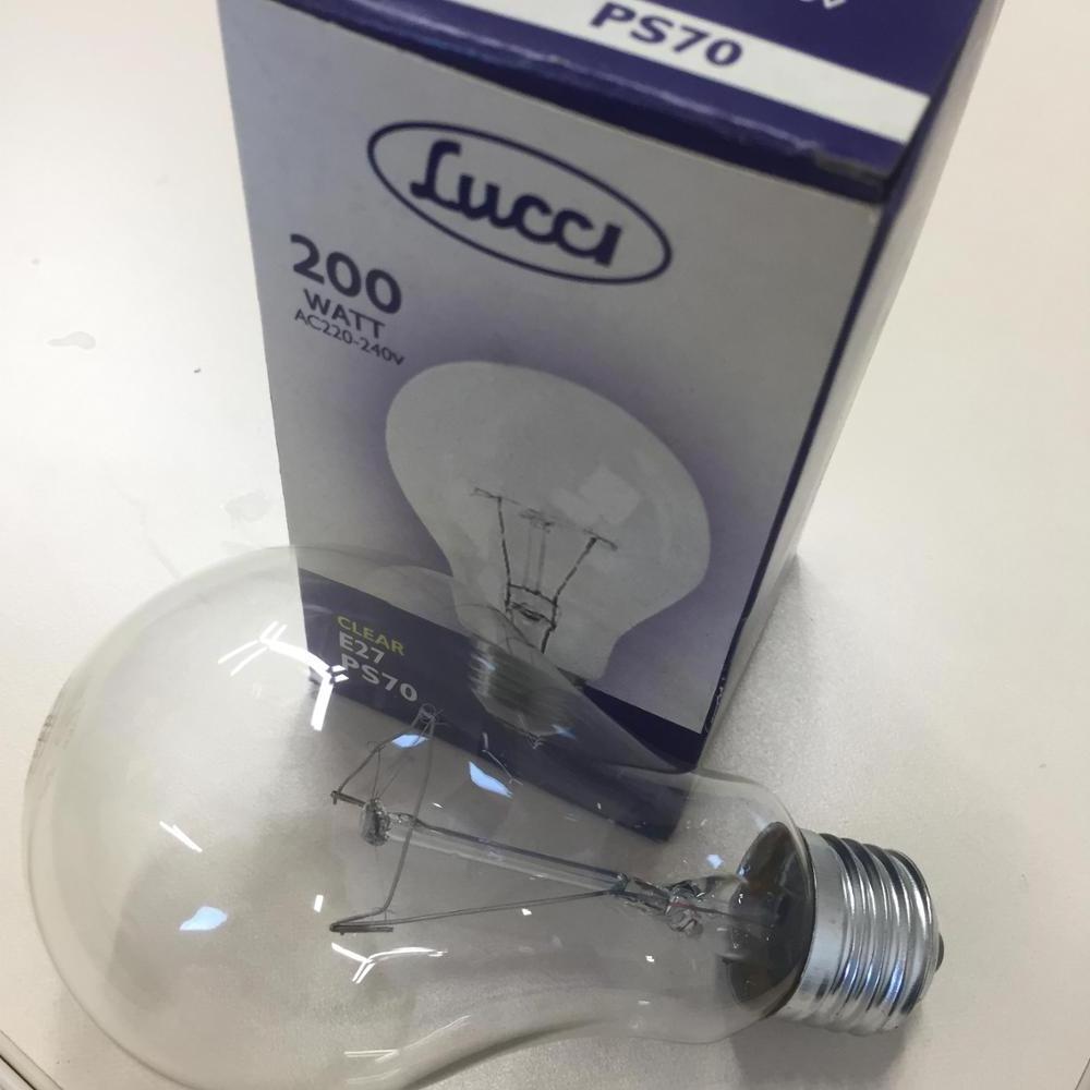 Cheap price e27 110V 220V round clear light bulbs 150w 200w 70mm incandescent bulb