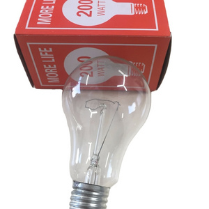 Manufacture Hot Sale 150w 200w 220v Clear Incandescent Bulb lamp