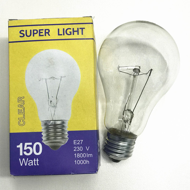 Manufacture Hot Sale 150w 200w 220v Clear Incandescent Bulb lamp