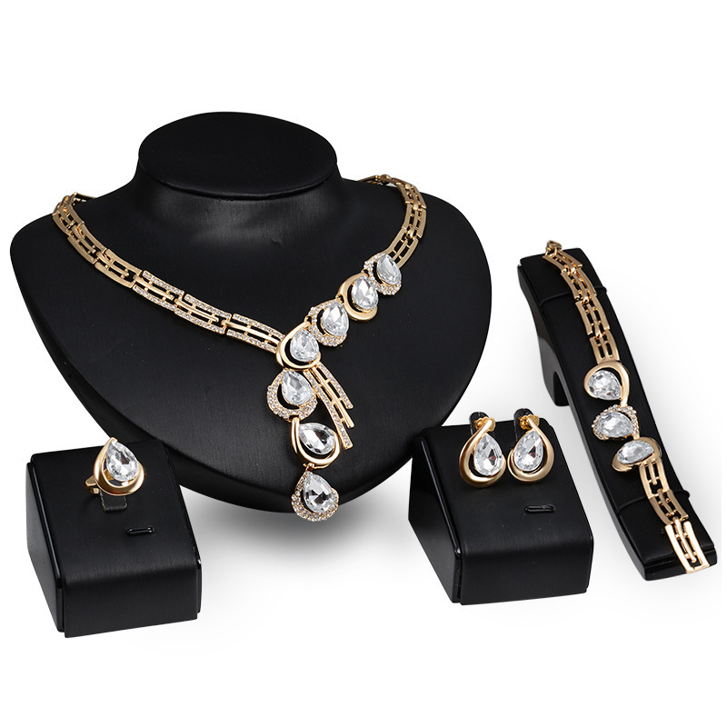 2020 Fashion Women Jewelry Set Saudi 18K Gold Plated Wholesales Cheap Bridal African Jewelry Set