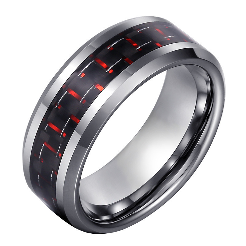 2022 Europe And The USA Fashion Male Trend Of Personality Tungsten Steel Ring For Men