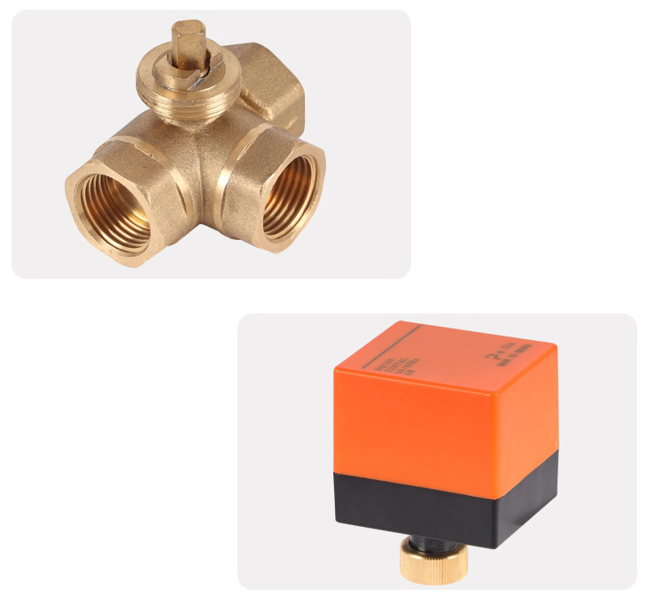 TKFM  AC220v BSP NPT thread dn 25 3 three way mini motor motorized electric brass ball valve