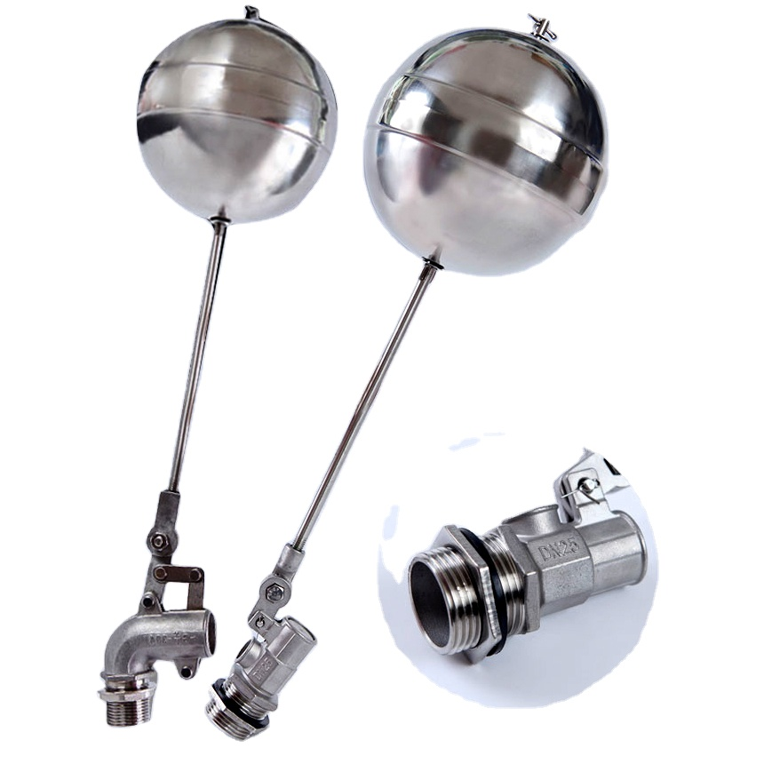 Thread Manual Control 4 Inch PN16 Stainless Steel 1 Piece 2 way Ball Float Valve with ball for Water tank