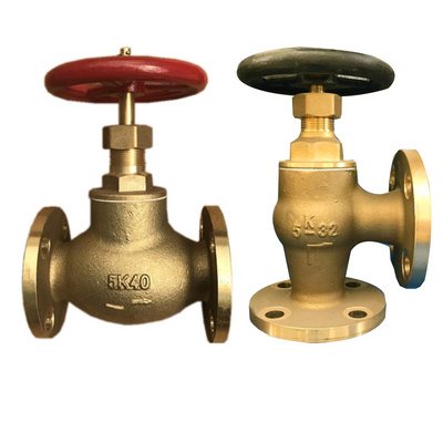 JIS ansi 5k40 Marine balloon 5k bronze flanged straight through brass globe valve