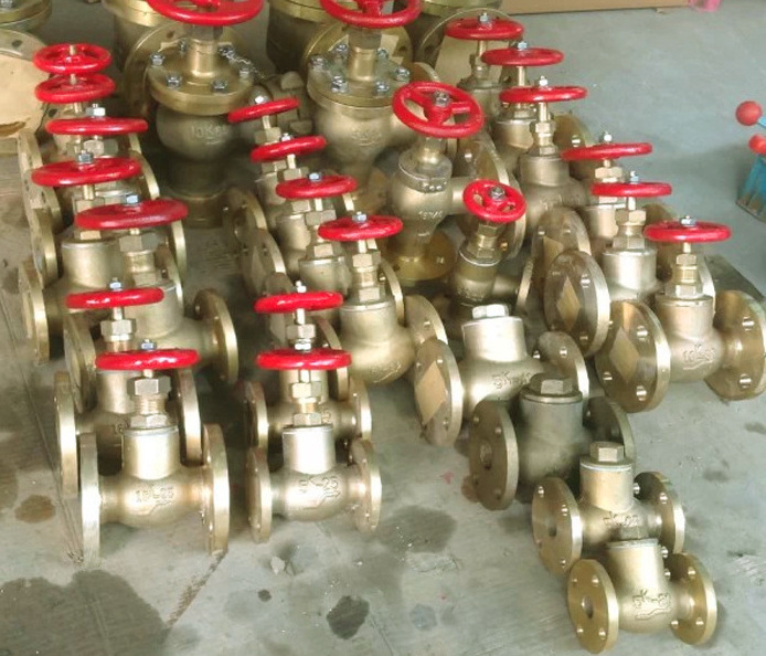 JIS ansi 5k40 Marine balloon 5k bronze flanged straight through brass globe valve