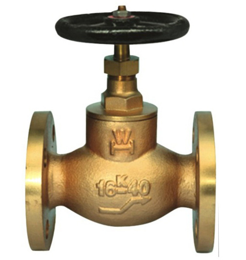 JIS ansi 5k40 Marine balloon 5k bronze flanged straight through brass globe valve