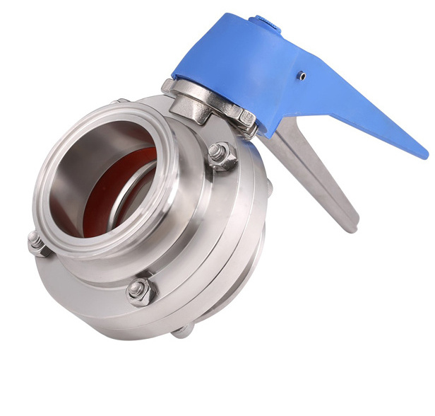 twelve positioning clamp type plastic handle 304 sanitary quick loading opening duckbill butterfly valve