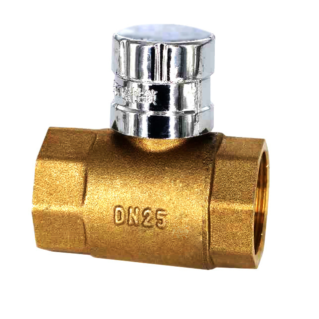 2020 TKFM lockable handle water meter brass ball valve with magnetic lock pn16 dn25