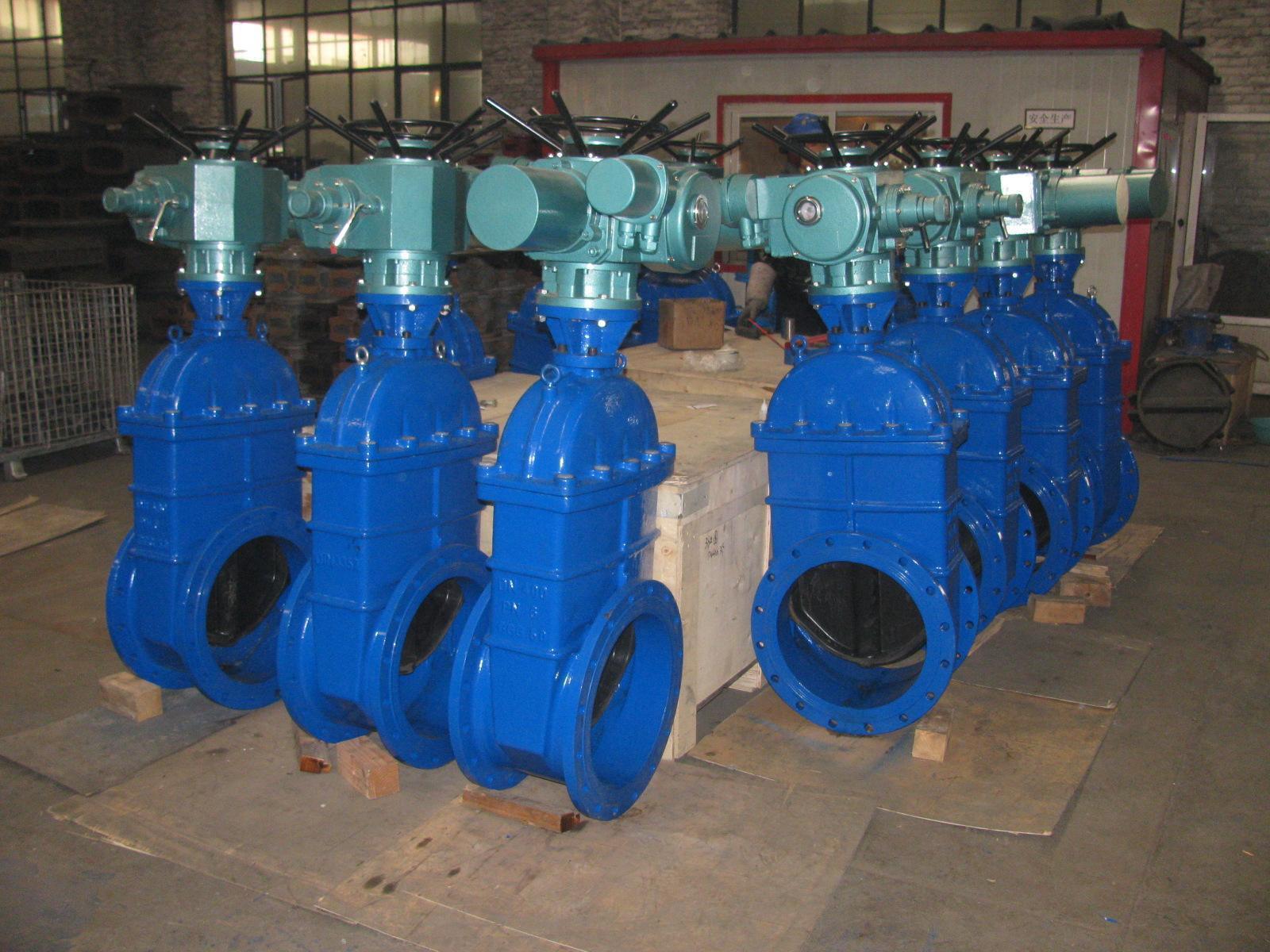 ductile iron 6 inch electric actuated explosion proof soft seal penstock for fluids gate valve with prices