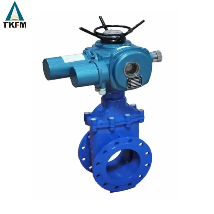 ductile iron 6 inch electric actuated explosion proof soft seal penstock for fluids gate valve with prices