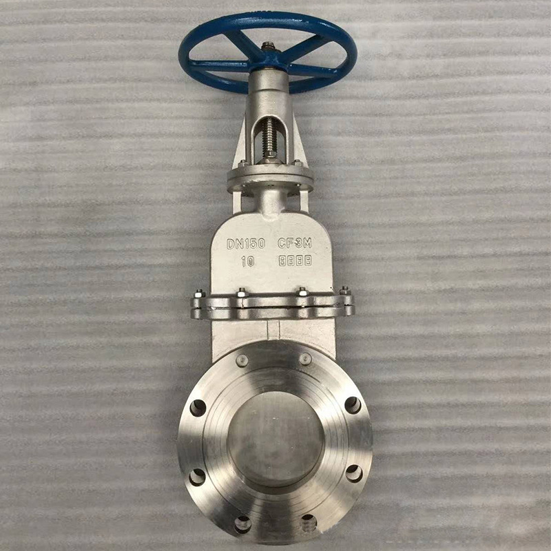 TKFM Manual non rising stem stainless steel 6 inch dn600 flange knife gate valve for coal