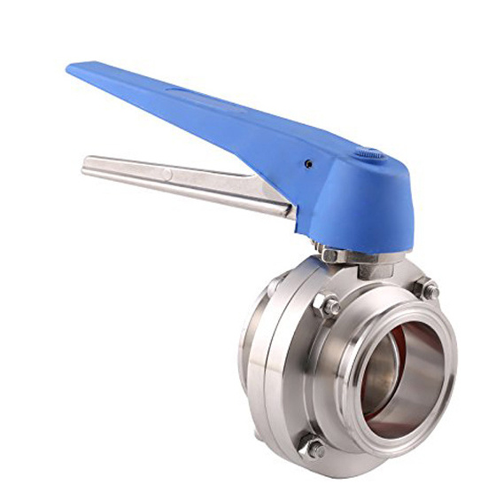 twelve positioning clamp type plastic handle 304 sanitary quick loading opening duckbill butterfly valve