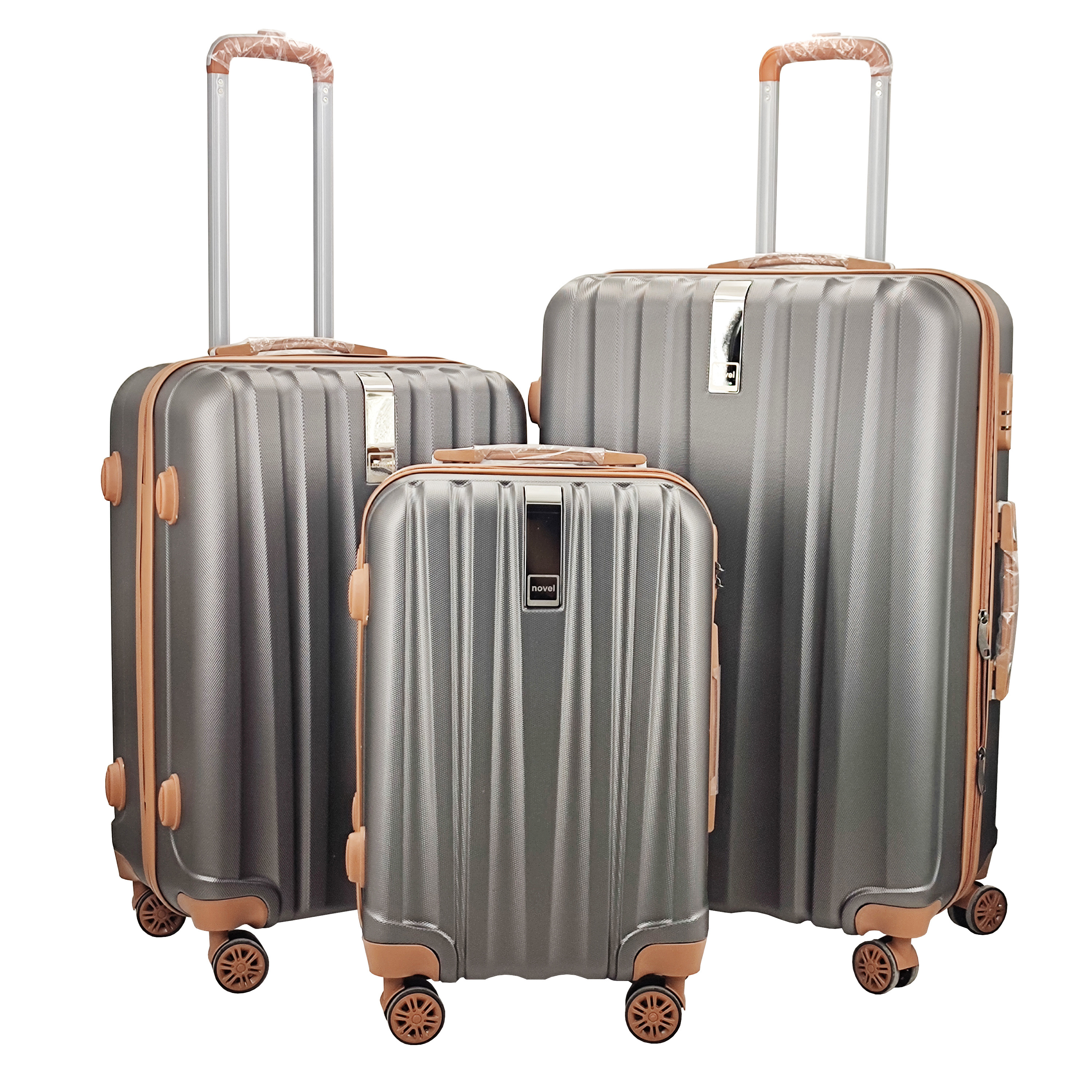 Customized Travel Luggage ABS Wholesale Suitcase 3 Pieces Set Luggage